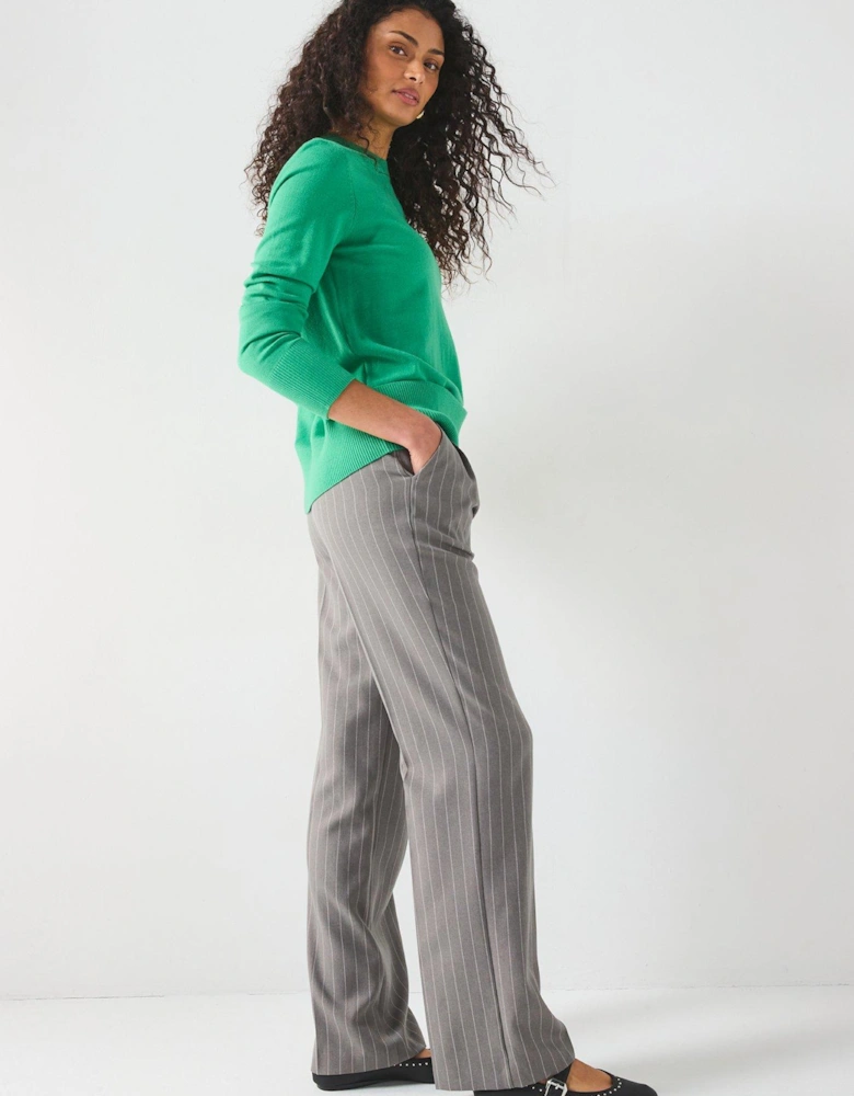 Relaxed Crew Neck Jumper - Green