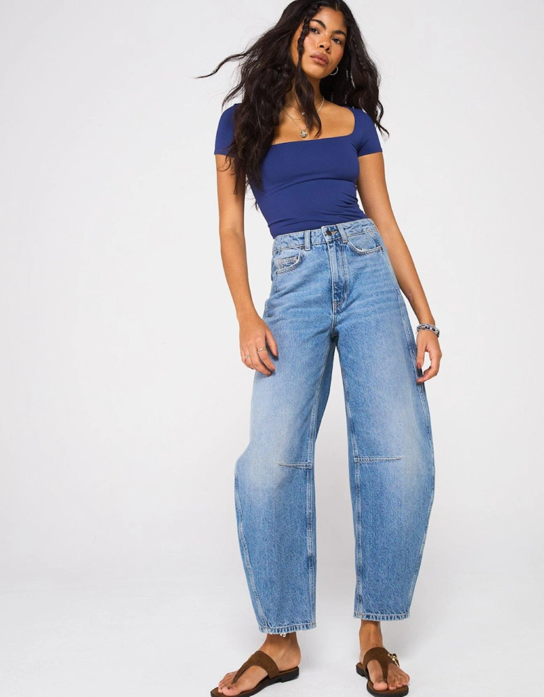 Clean Lines Baby Tee - Blue