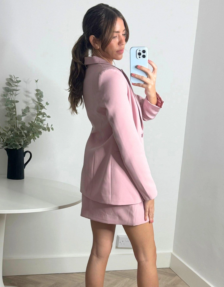 Button Blazer - Pink