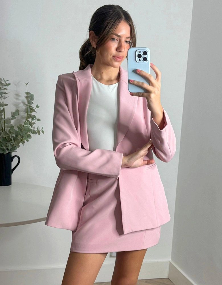 Button Blazer - Pink