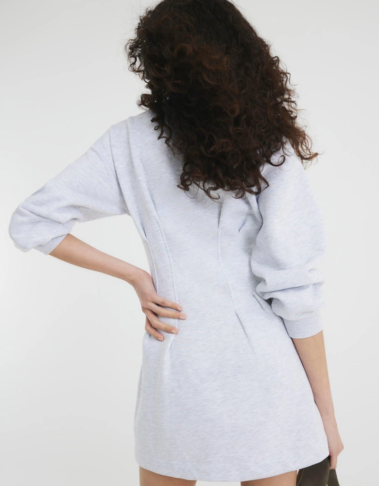 Corset Sweat Dress - Marl Grey