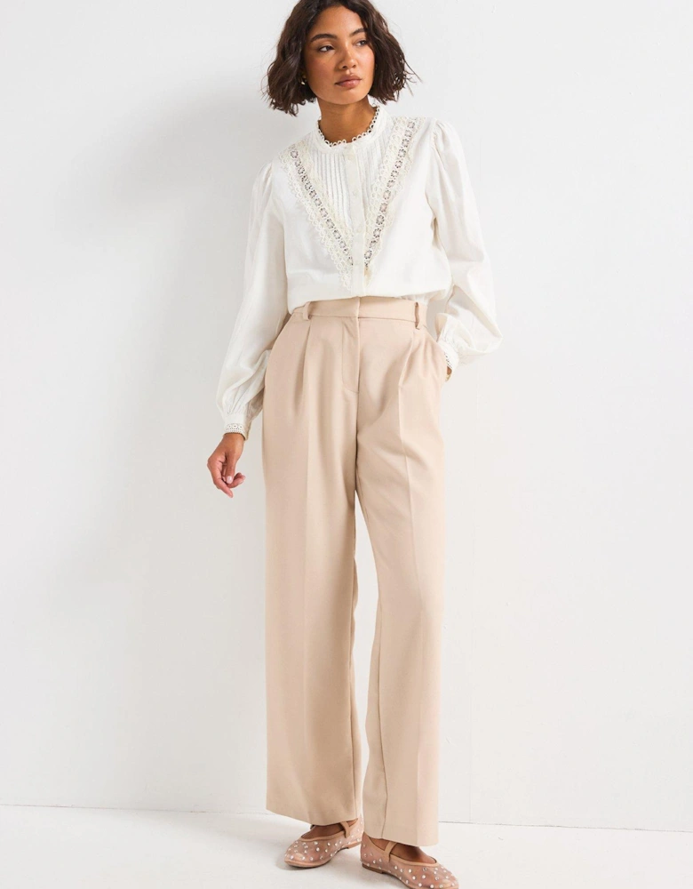 Lace Detail Shirt - White