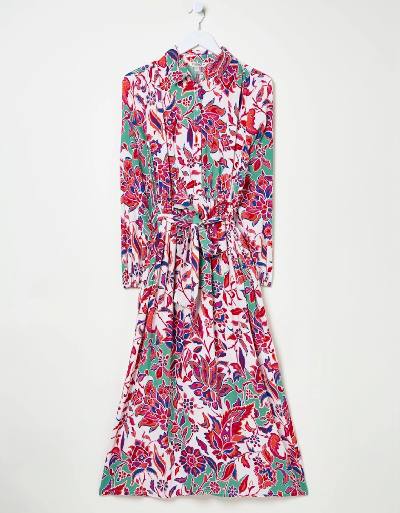 Scheana Floral Midi Dress - White