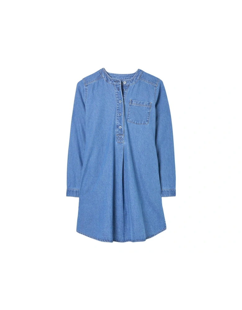 Aida Denim Tunic Dress - Blue