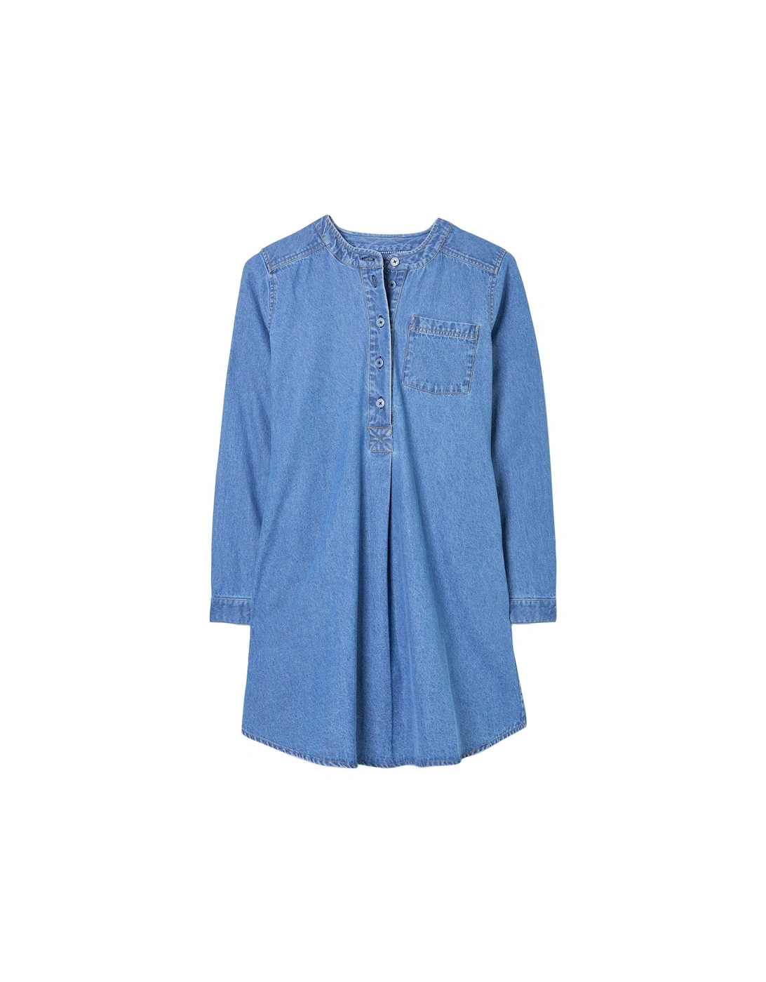 Aida Denim Tunic Dress - Blue