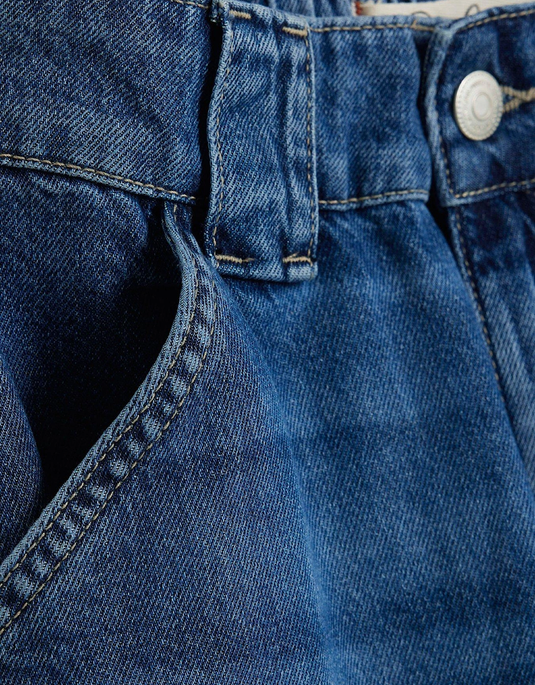 Wide Leg Palazzo Trouser - Medium Denim