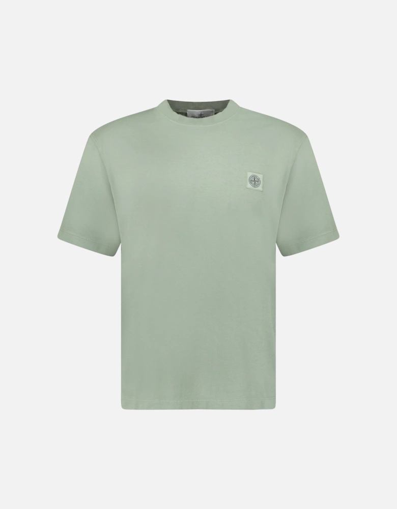 Compass Logo Patch Cotton T-Shirt Green