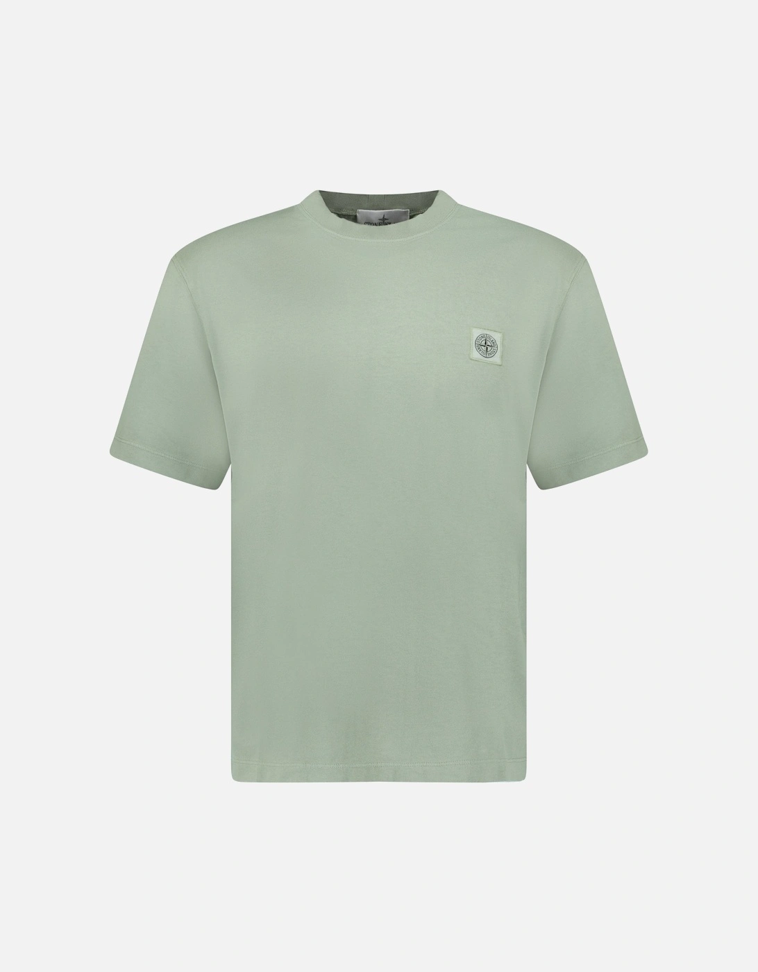 Compass Logo Patch Cotton T-Shirt Green, 3 of 2