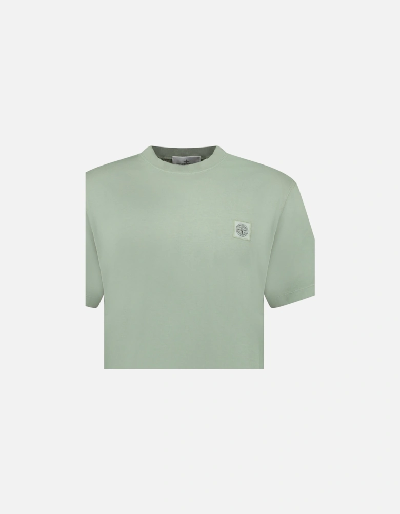 Compass Logo Patch Cotton T-Shirt Green