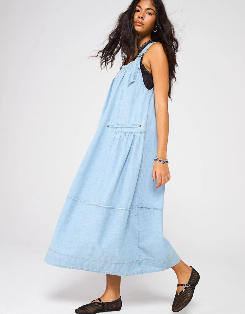 Machu Midi Dress - Light Blue
