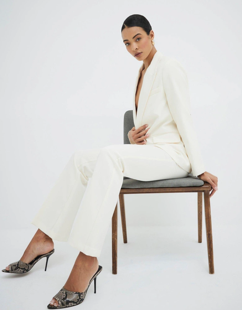Slim Flare Trouser - Cream
