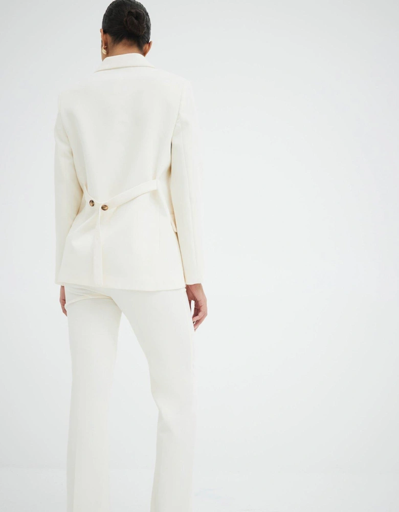 Slim Flare Trouser - Cream