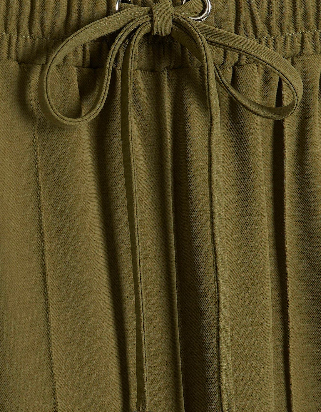 Wide Leg Side Stripe Trouser - Green