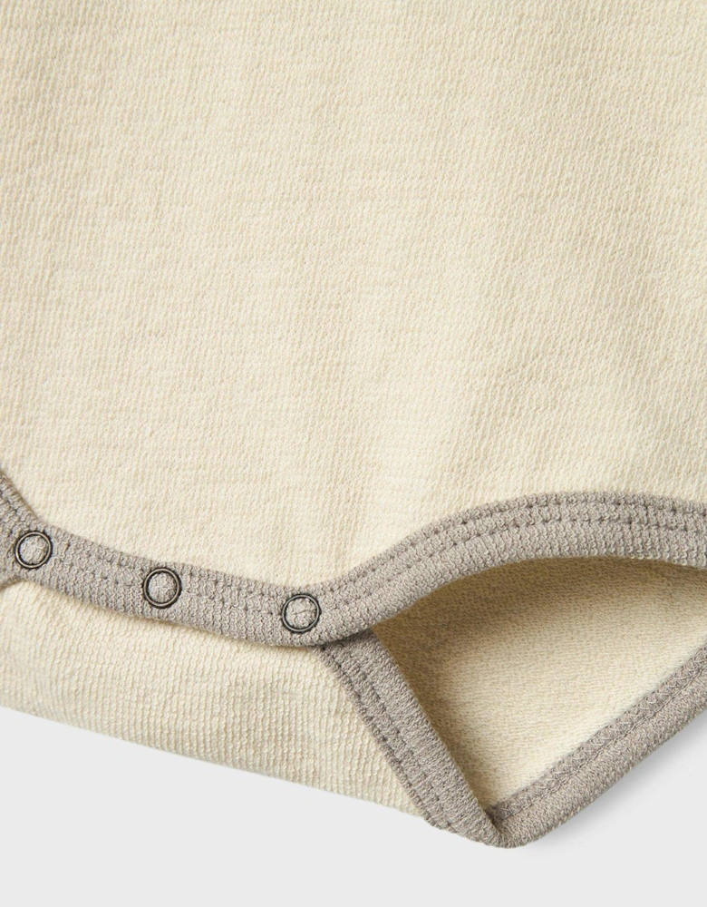 Baby Boys Contrast Short Sleeve Bodysuit - Turtledove Vapor Blue