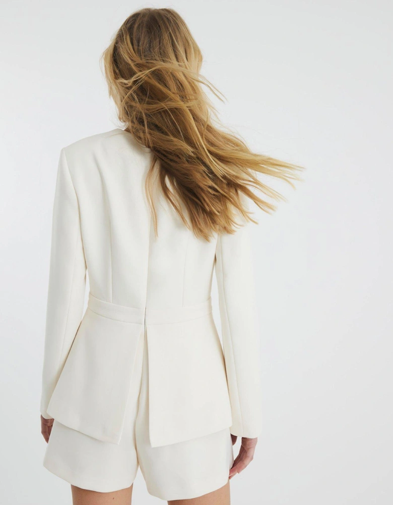 Peplum Playsuit - Cream
