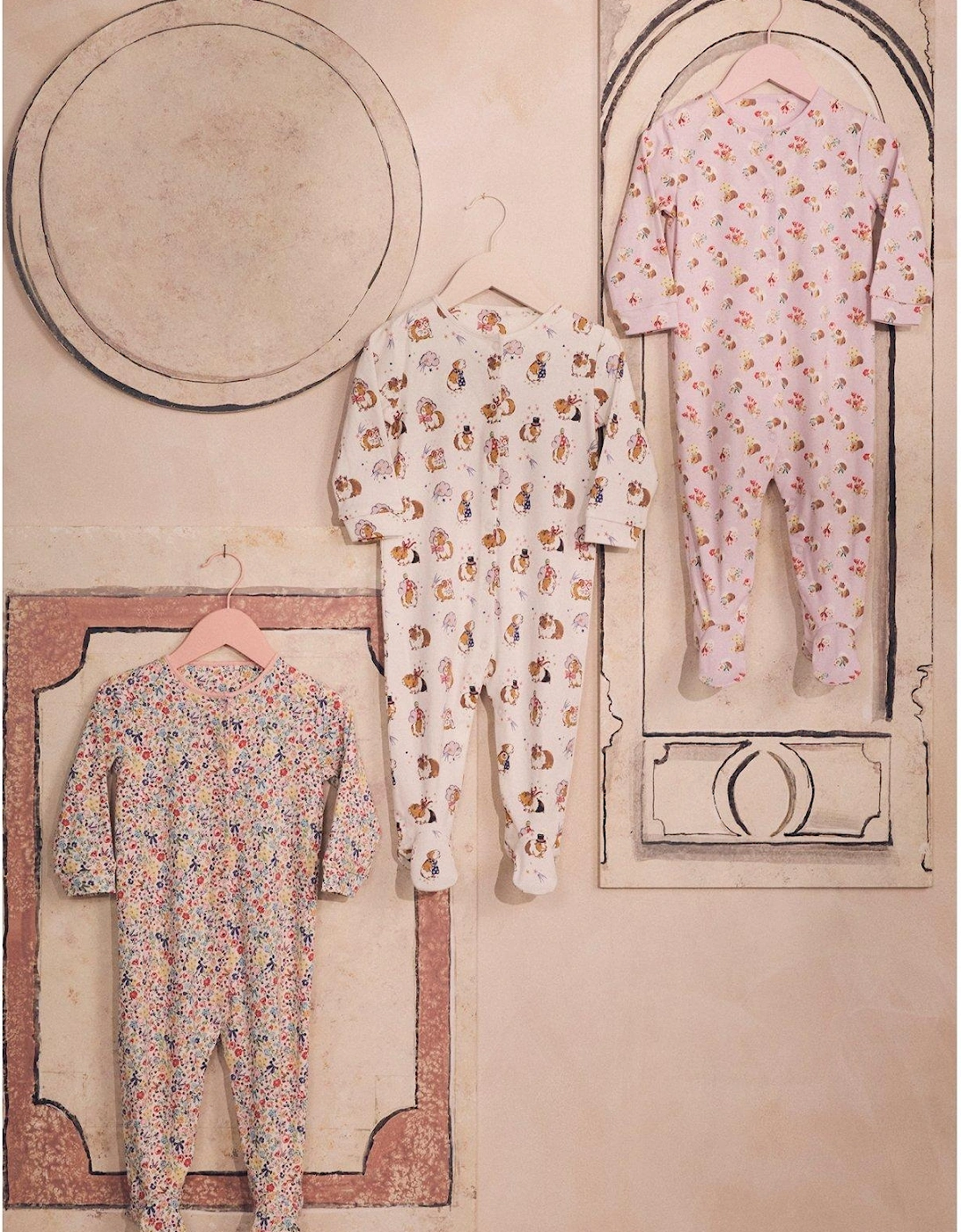 Lilac Purple Floral Baby 100% Cotton Sleepsuit