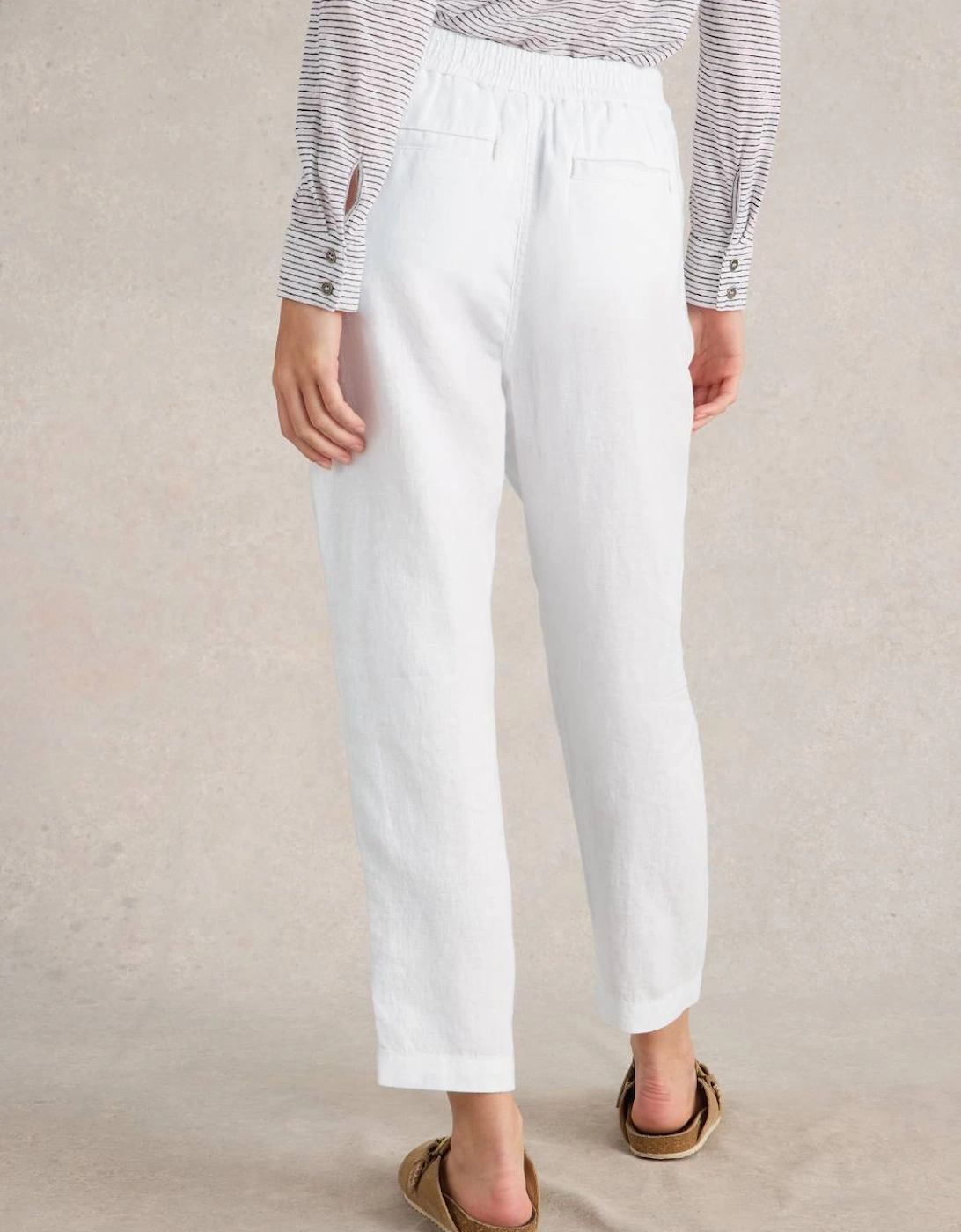 Women's Rowena Linen Trouser Short Brilliant White