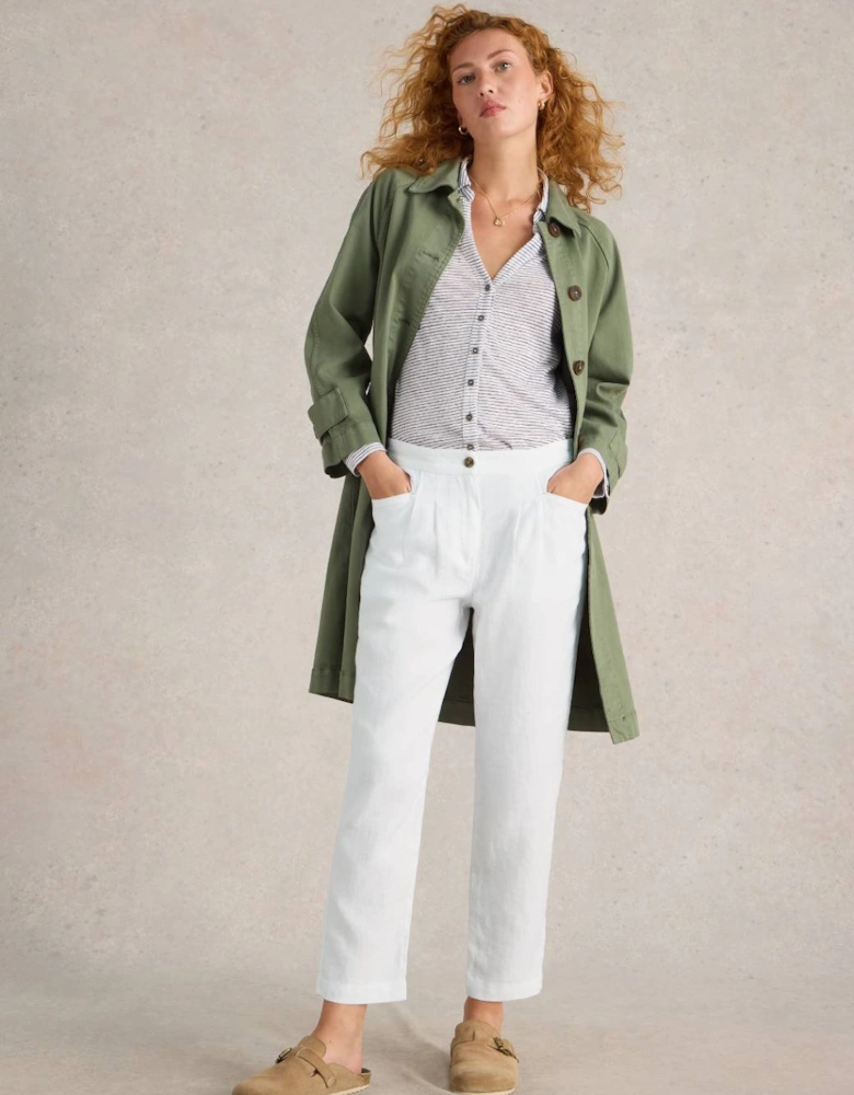 Women's Rowena Linen Trouser Short Brilliant White