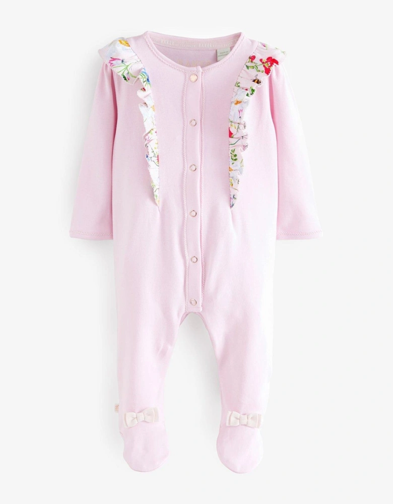 Baby Girls 3 Pack Sleepsuit - Pink