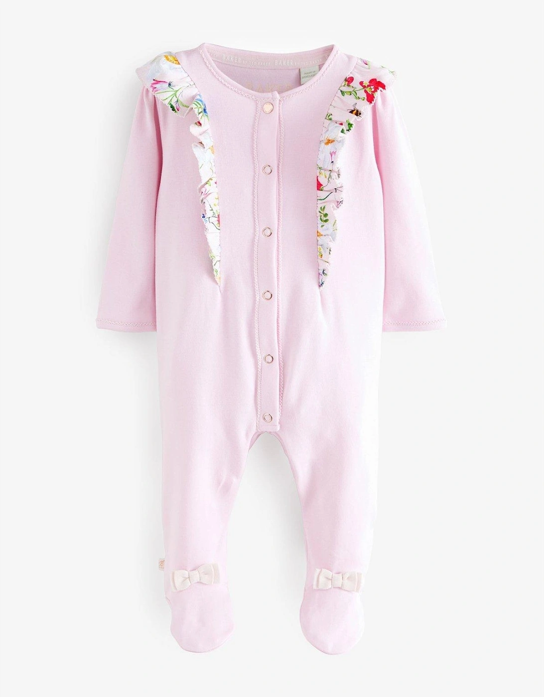 Baby Girls 3 Pack Sleepsuit - Pink