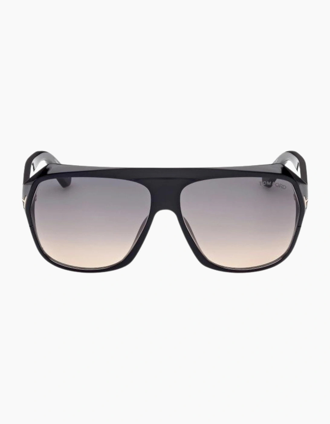 Tom Ford Men's Black Hawkings-02 Gradient Smoke Lens Shiny Sunglasses - Size: One Size