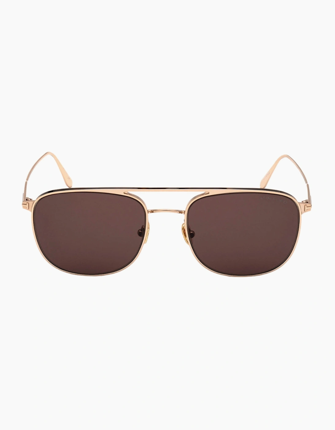 Men's Tom Ford Jake Brown Lens Shiny Rose Gold Sunglasses - Size: ONE size