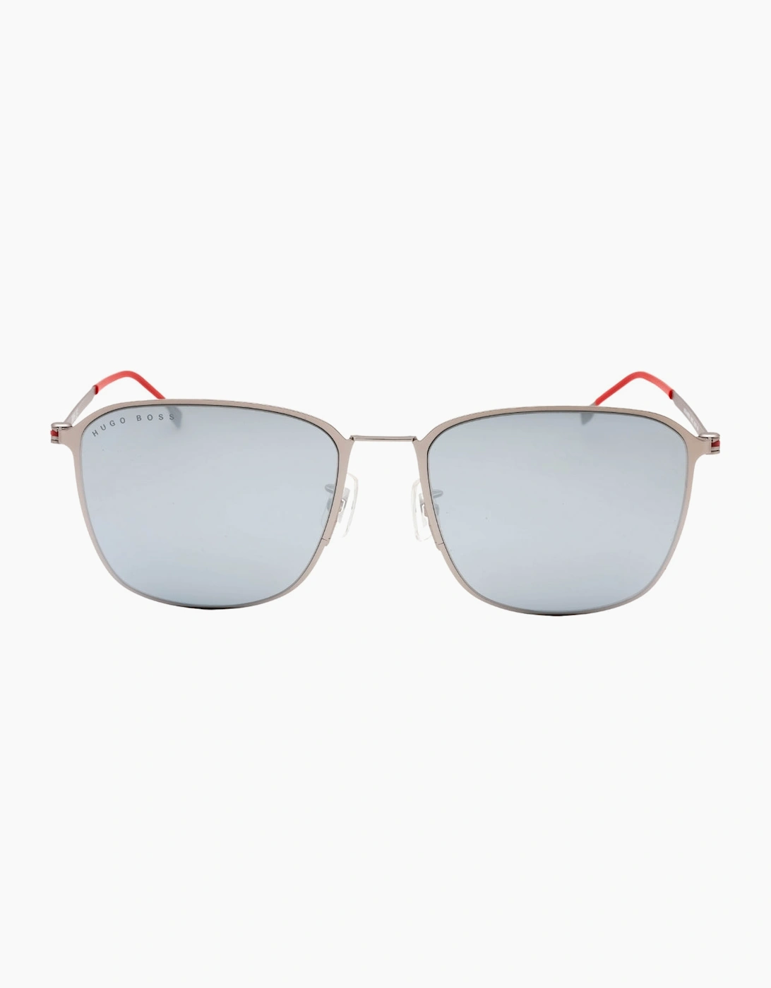 Hugo Boss Men's White/Silver Extra Ml Lens Matte Ruthenium Sunglasses - Size: One Size
