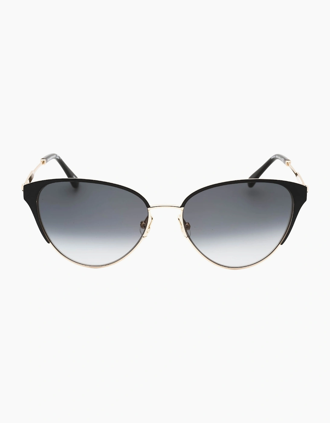 Women's Kate Spade Ianna Dark Grey SF Lens Black Detail Gold Sunglasses - Size: ONE size