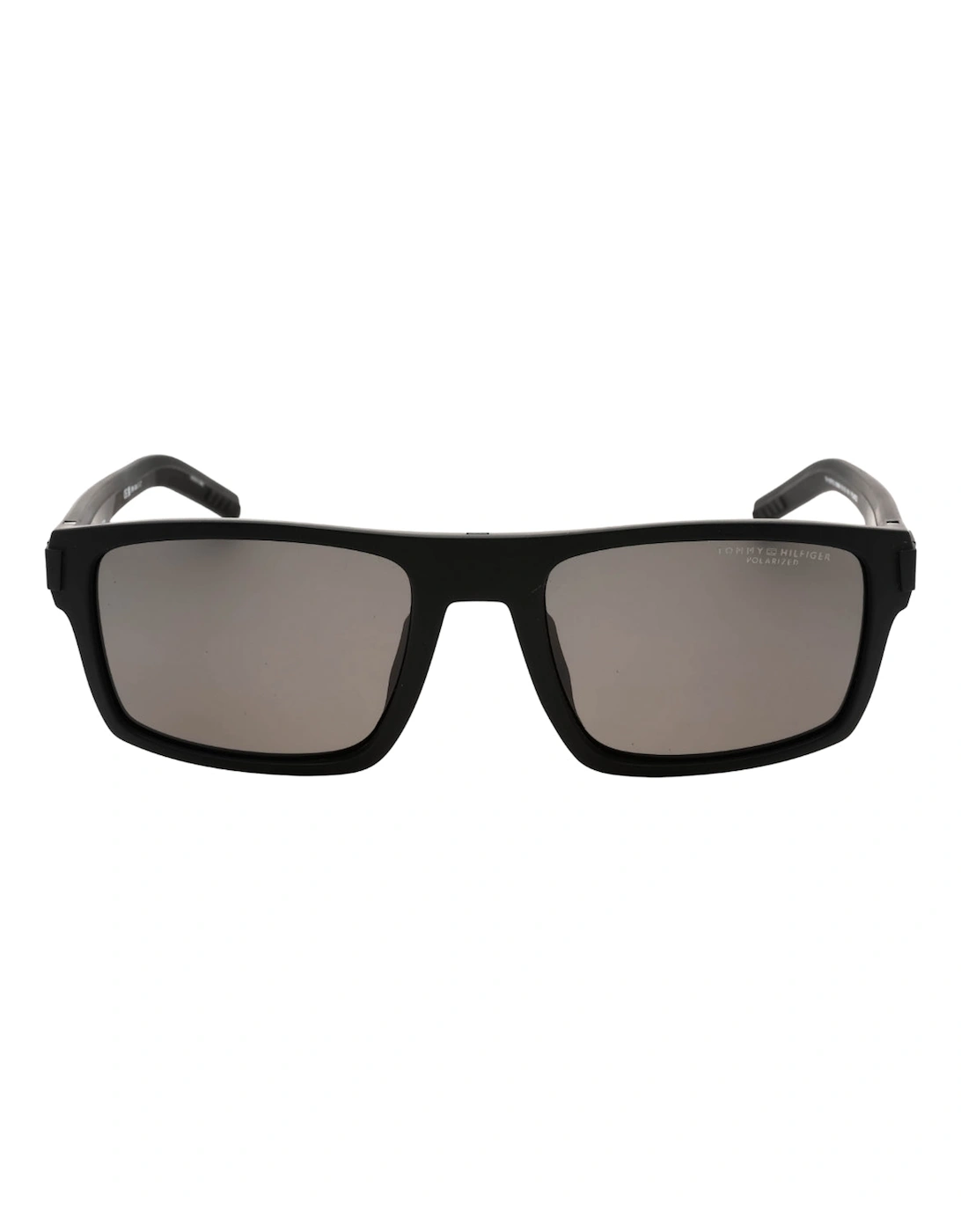 Men's Tommy Hilfiger Grey PZ Lens Matte Black Polarized Sunglasses - Size: ONE size