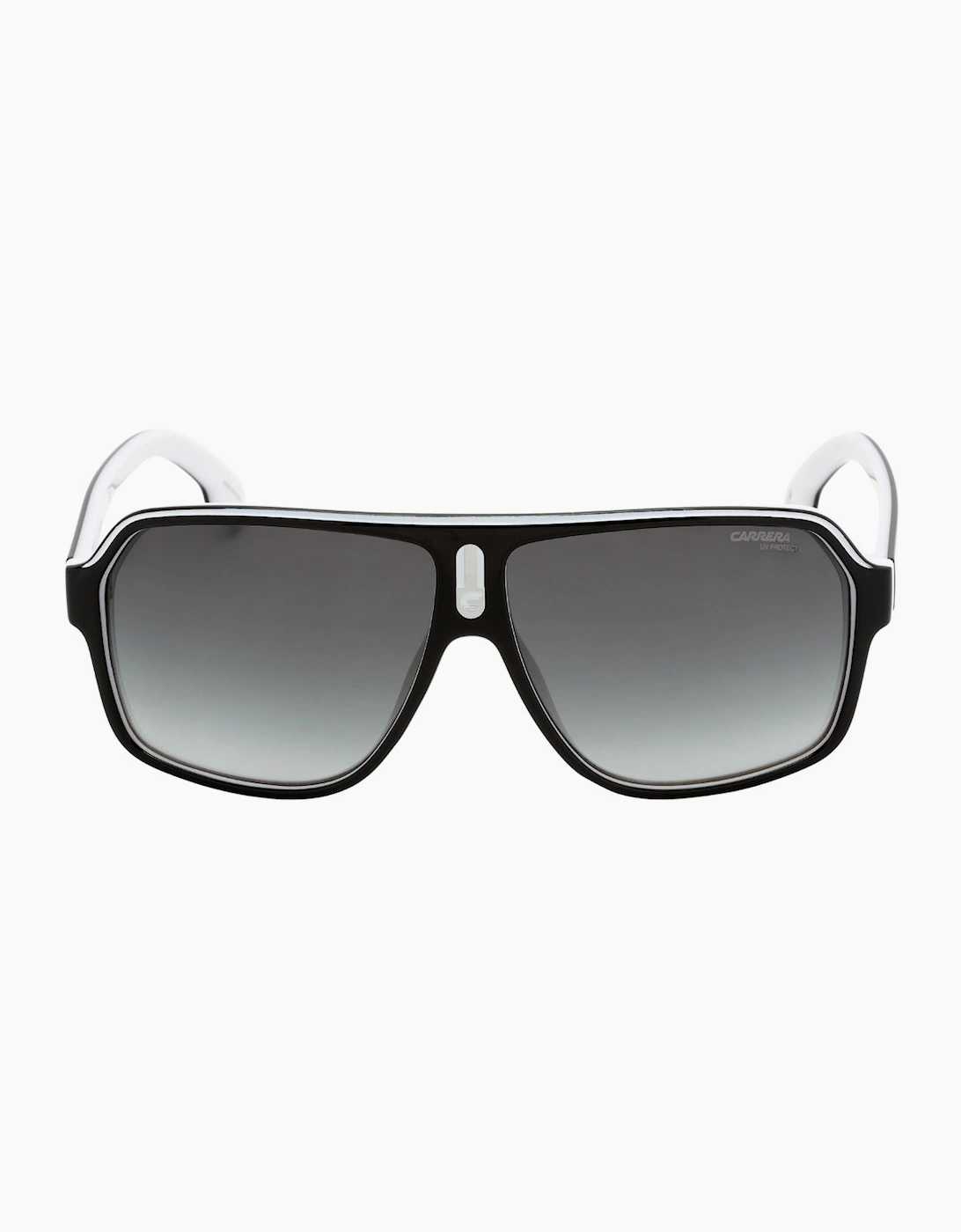 Men's Carrera Grey Lens White Inner Legs Black Sunglasses - Size: ONE size