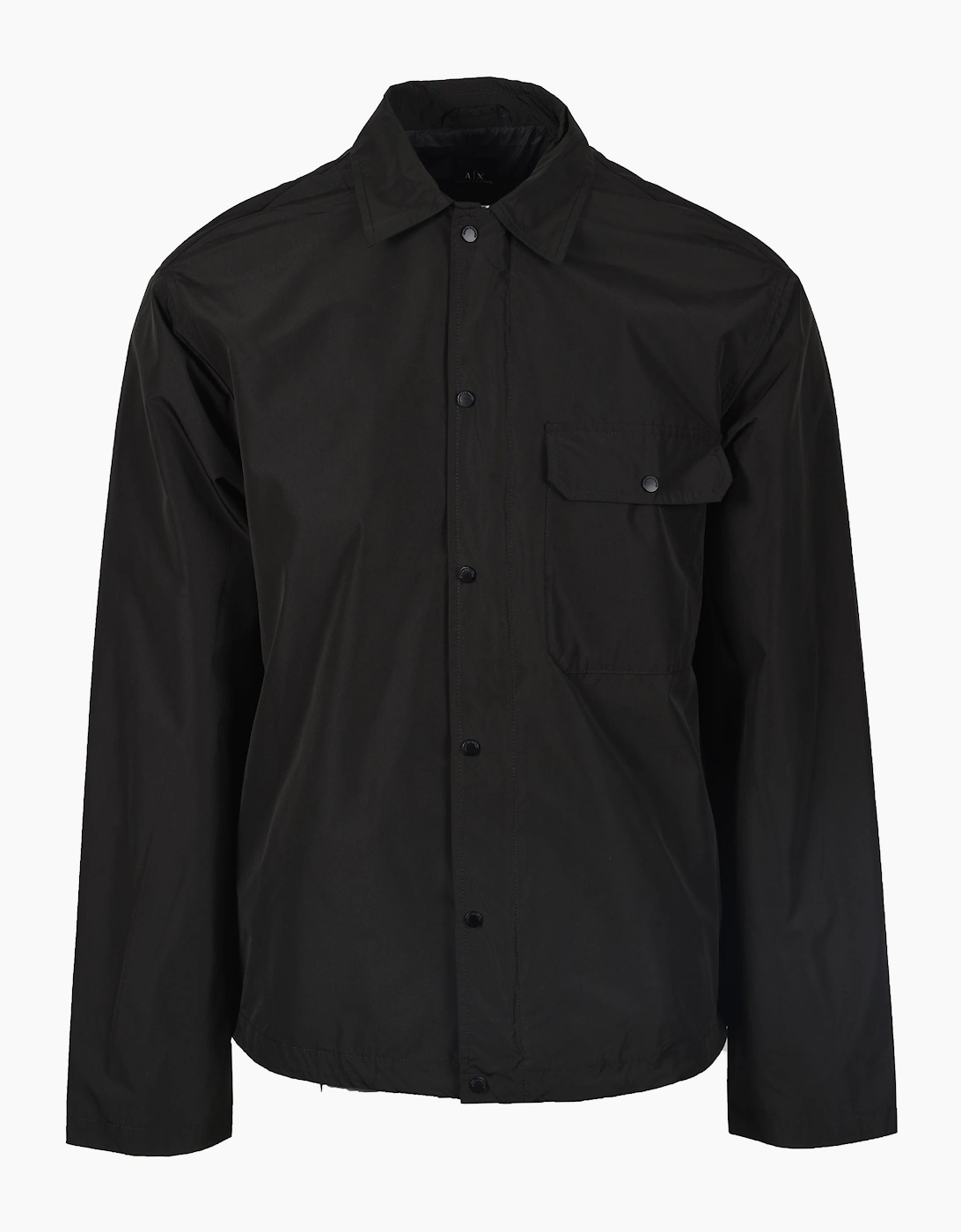 Men's Armani Exchange Overshirt Jet Set Green - Black - Size: 42