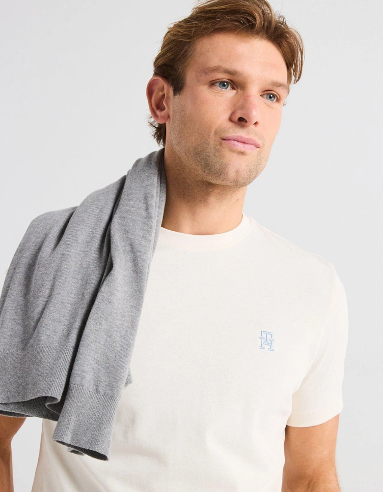 Monogram Logo T-Shirt - Light Cream