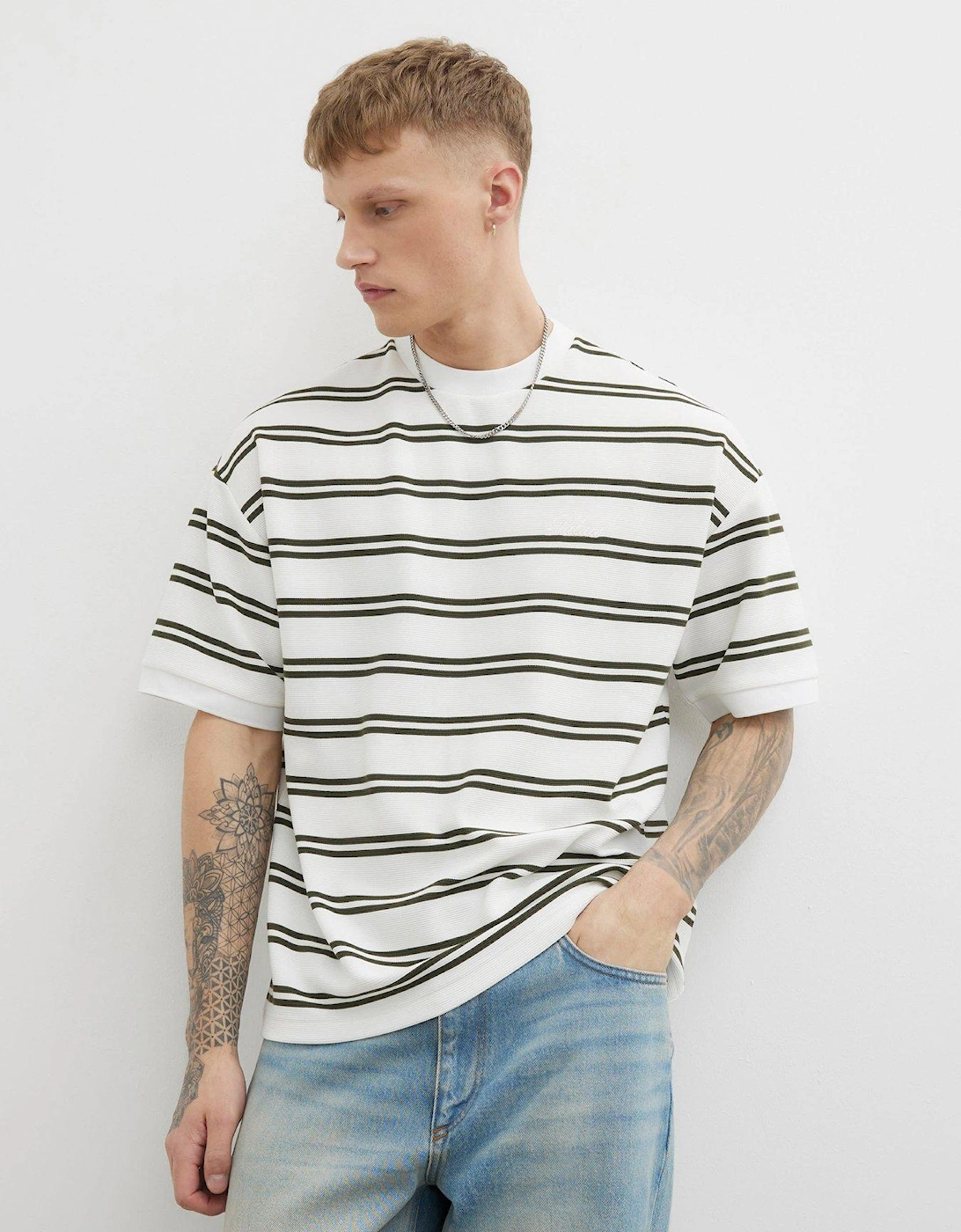 Ottoman Stripe T-Shirt - White, 2 of 1