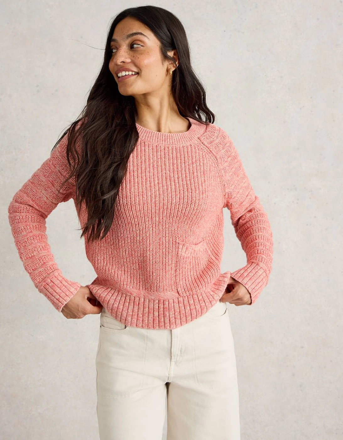 Women's Cindy Cotton Jumper Mid Coral, 7 of 6