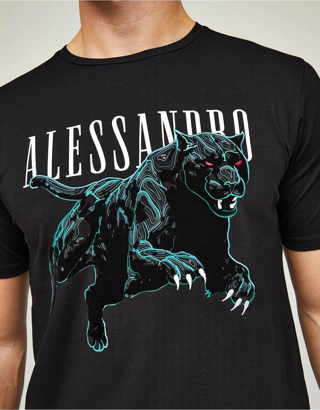 Sciopero Panther Graphic T-Shirt - Black