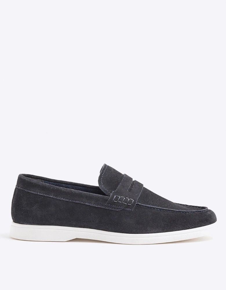 Deconstructer Loafer Shoes - Navy
