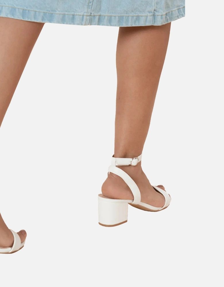 Womens/Ladies Tommi Barely There Wide Medium Block Heel Sandals