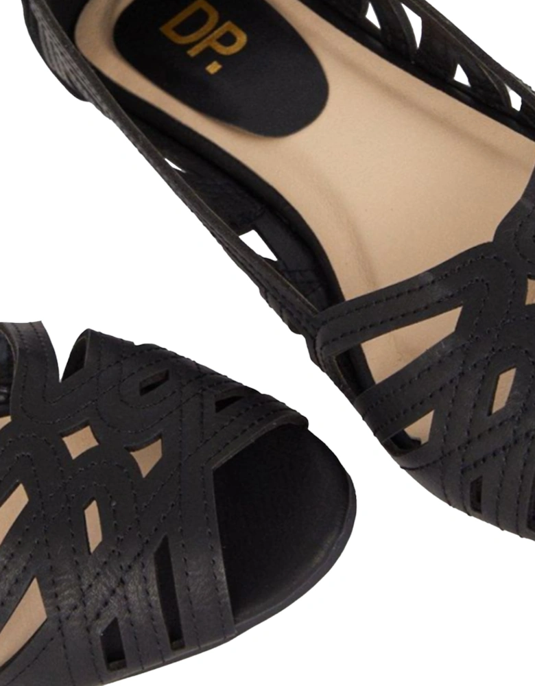 Womens/Ladies Prim Peep Toe Wide Pumps