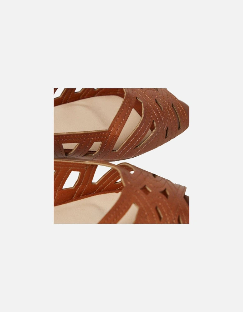 Womens/Ladies Prim Peep Toe Wide Pumps