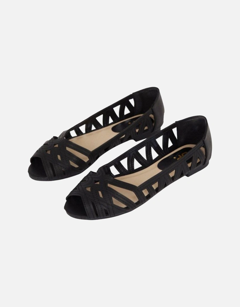 Womens/Ladies Prim Peep Toe Wide Pumps