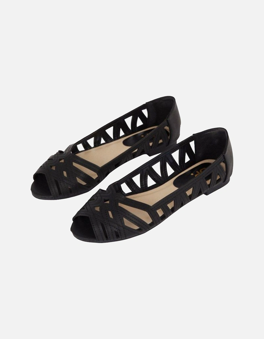 Womens/Ladies Prim Peep Toe Wide Pumps