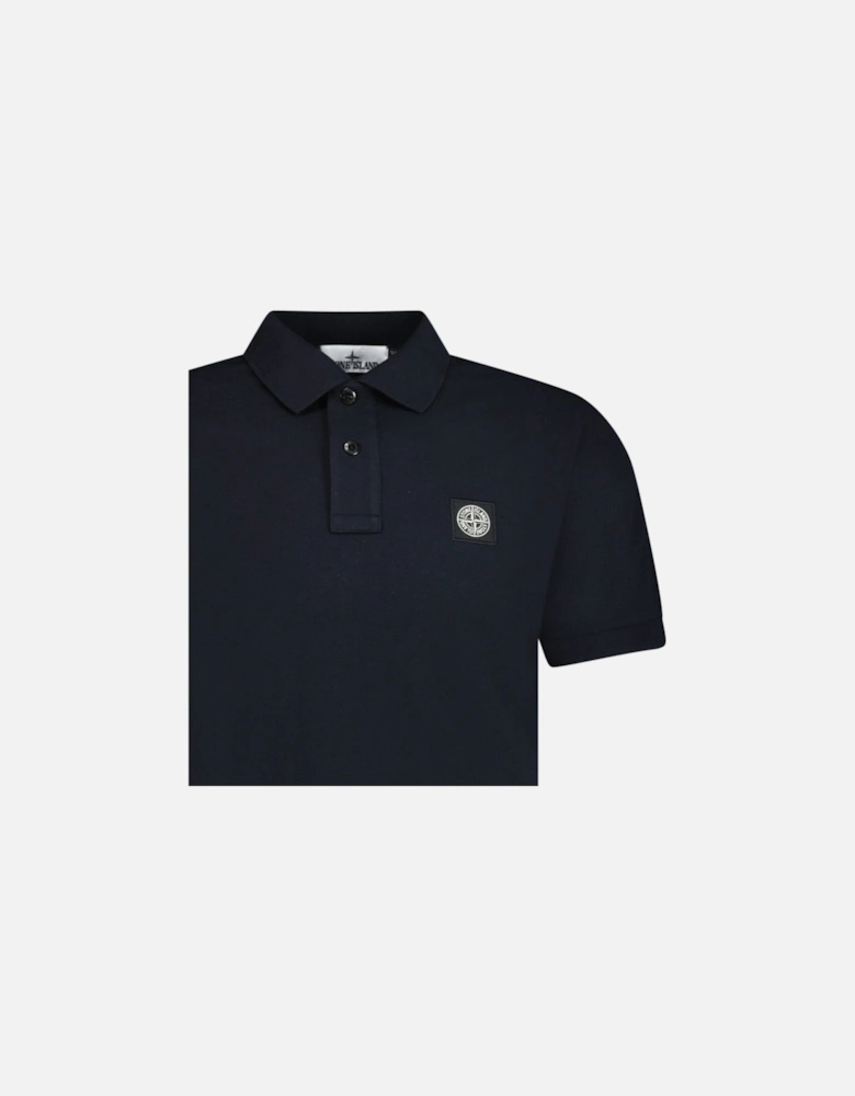 Stone Island Compass Badge Polo T-Shirt Slim Fit Black