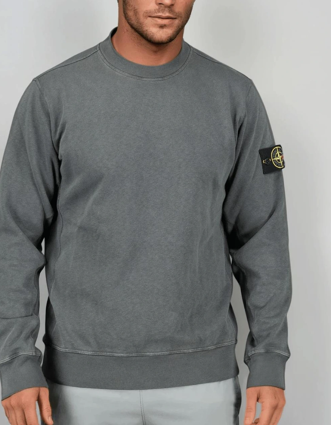 Old Effect Crewneck Sweatshirt Charcoal Grey