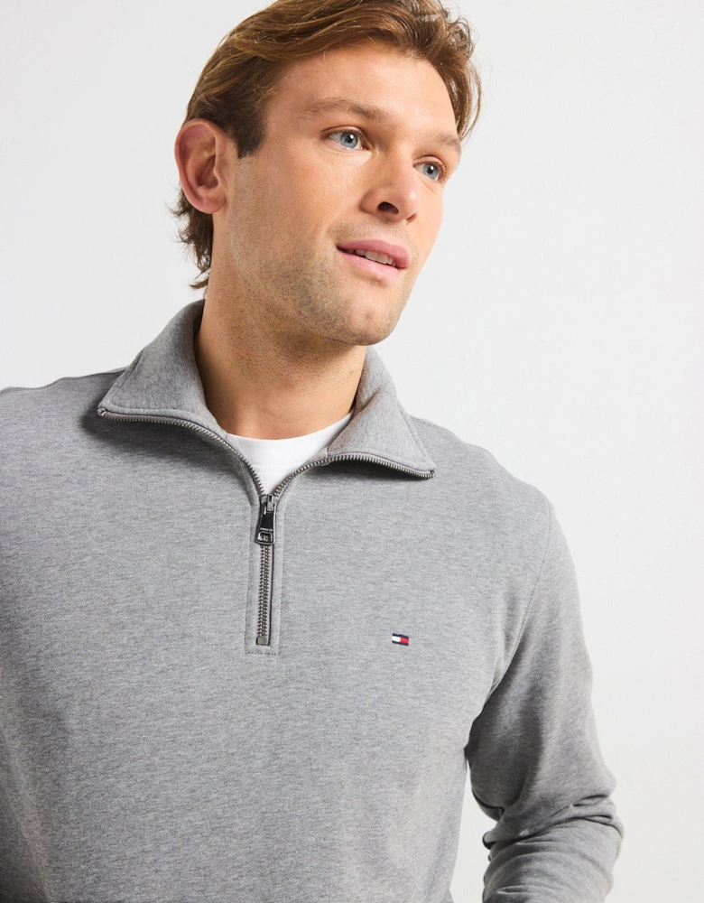 Essential Terry 1/4 Zip Sweat - Grey