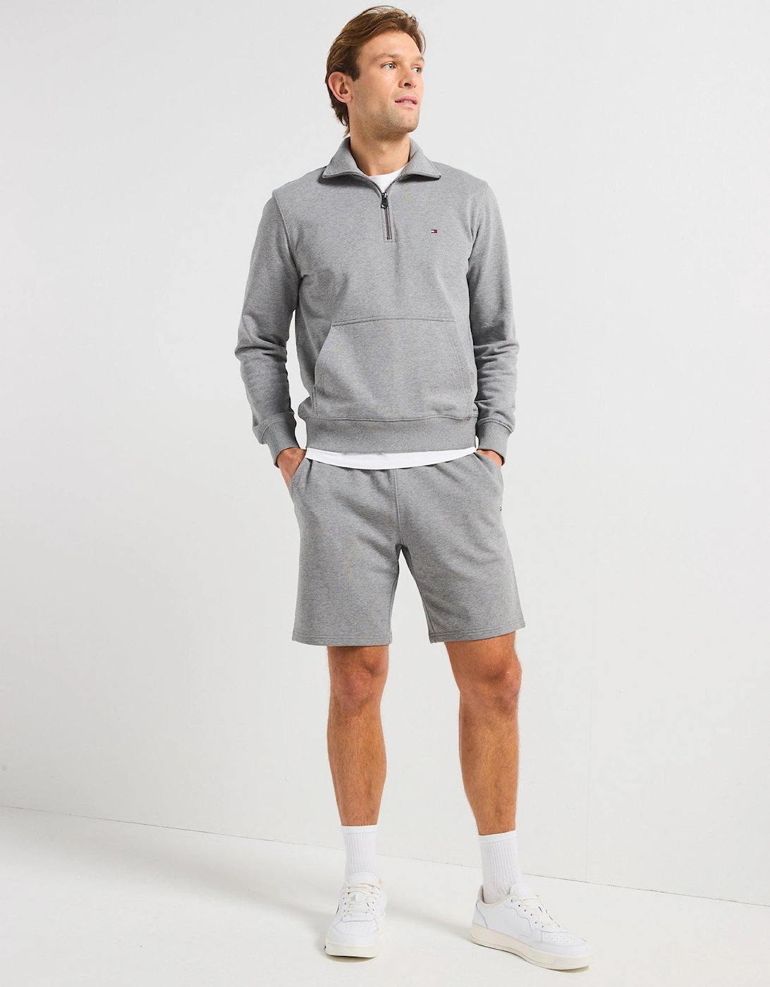 Essential Terry 1/4 Zip Sweat - Grey