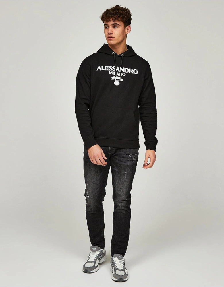 Dalore Logo Overhead Hoodie - Black