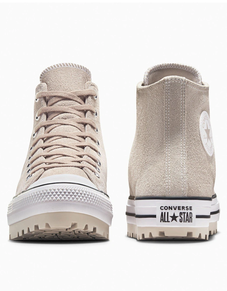 Mens Chuck Taylor All Star City Trek Hi Top Suede Trainers - Grey