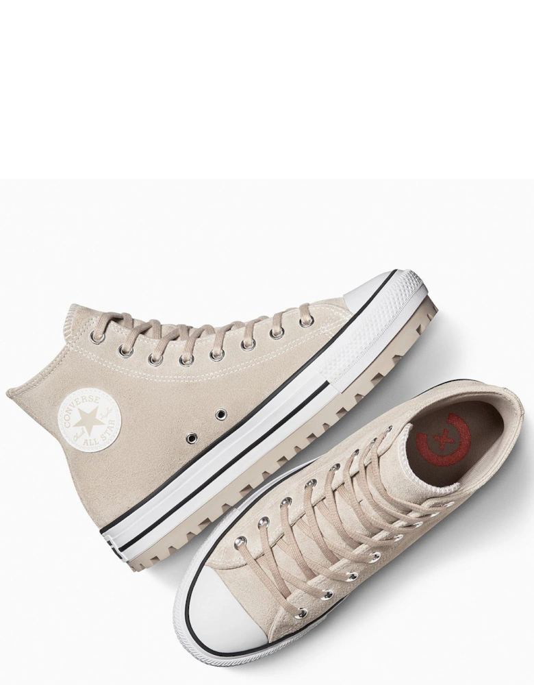 Mens Chuck Taylor All Star City Trek Hi Top Suede Trainers - Grey