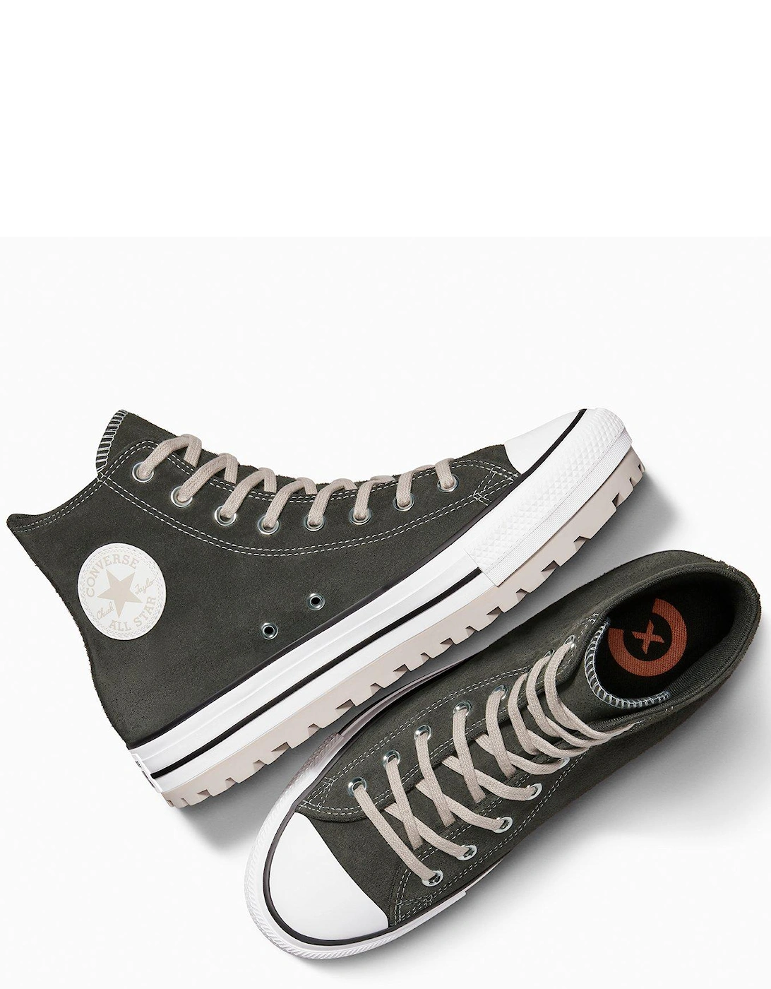 Mens Chuck Taylor All Star City Trek Hi Top Suede Trainers - Brown
