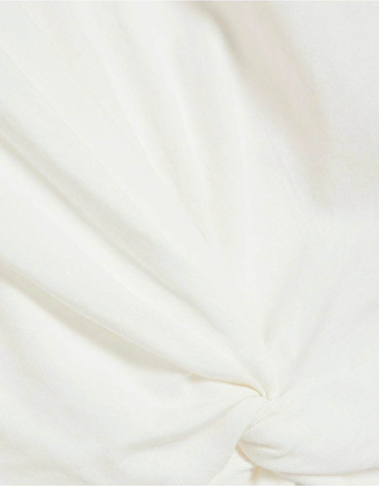 Twist Front Tee - White
